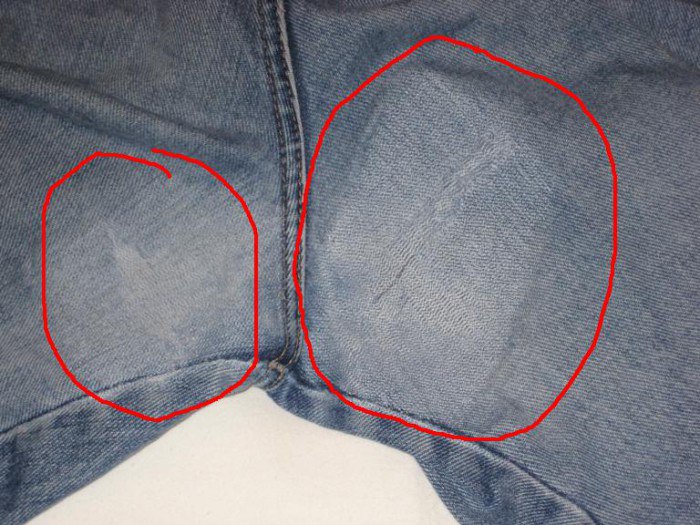 Как заштопать дырку между ног на джинсах?